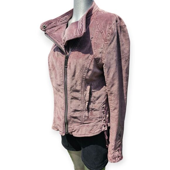 Women's Mauve Leather Jacket - Picture 2 of 16